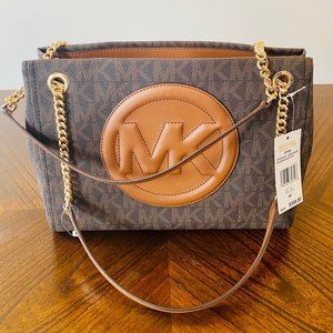 Brand New - Michael Kors - Brynn, Brown Leather Tote Bag
